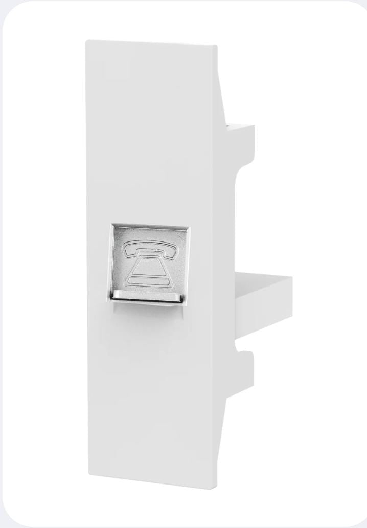 White Telephone Socket