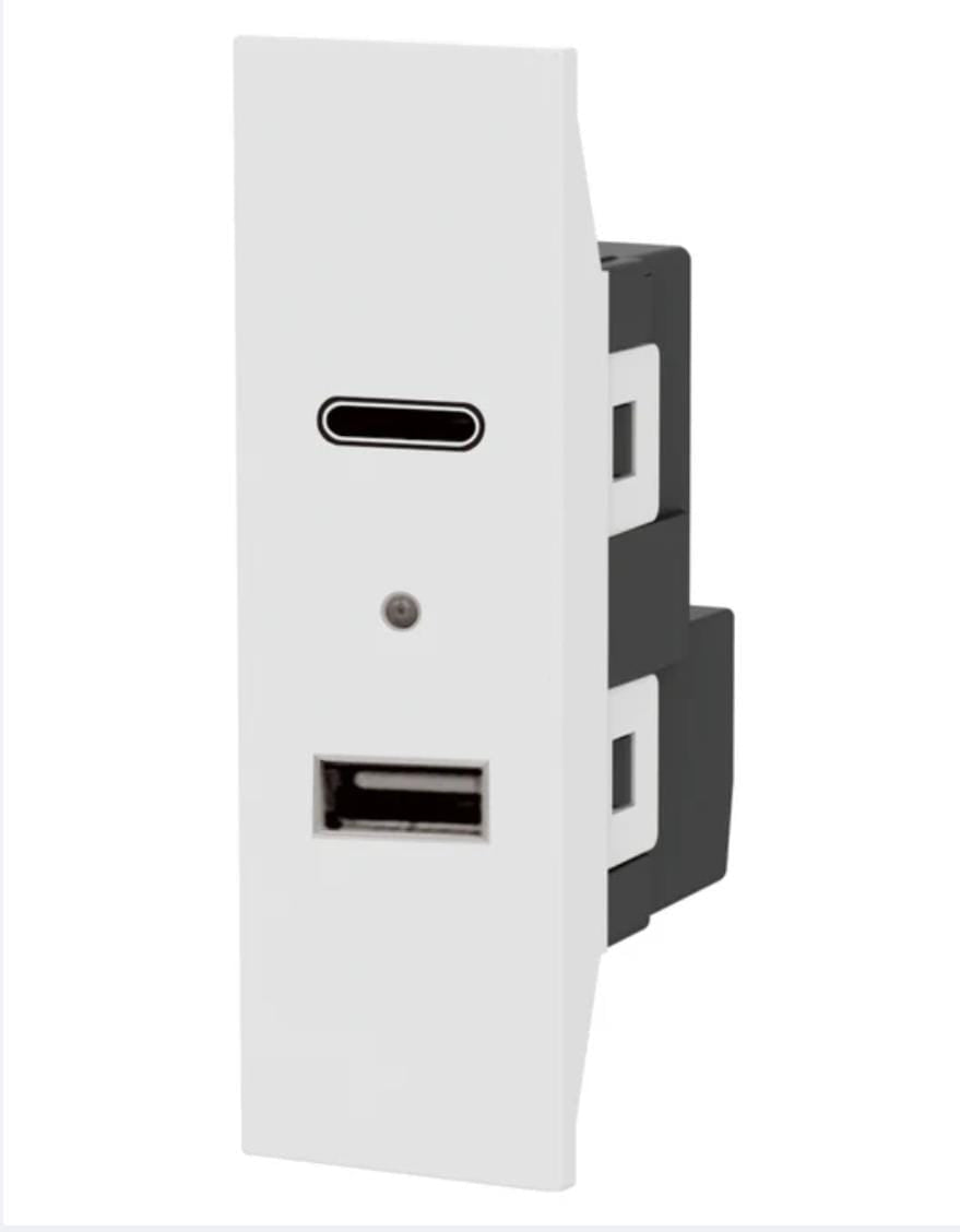 USB + Type-C port, Kion piano, white