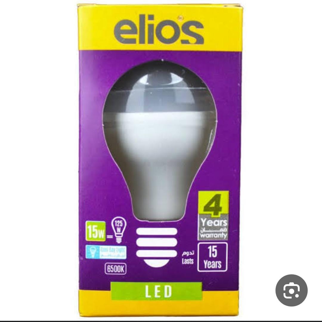 15W bulb, white or warm white light,