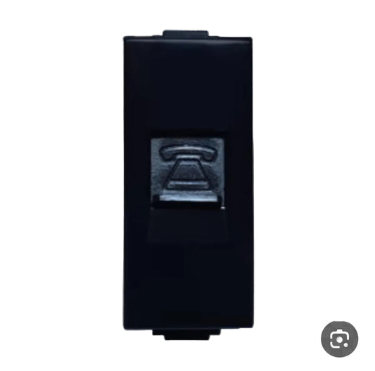 Swedish black telephone socket