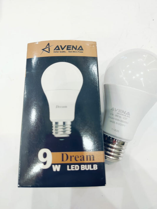9-watt bulb, warm white light