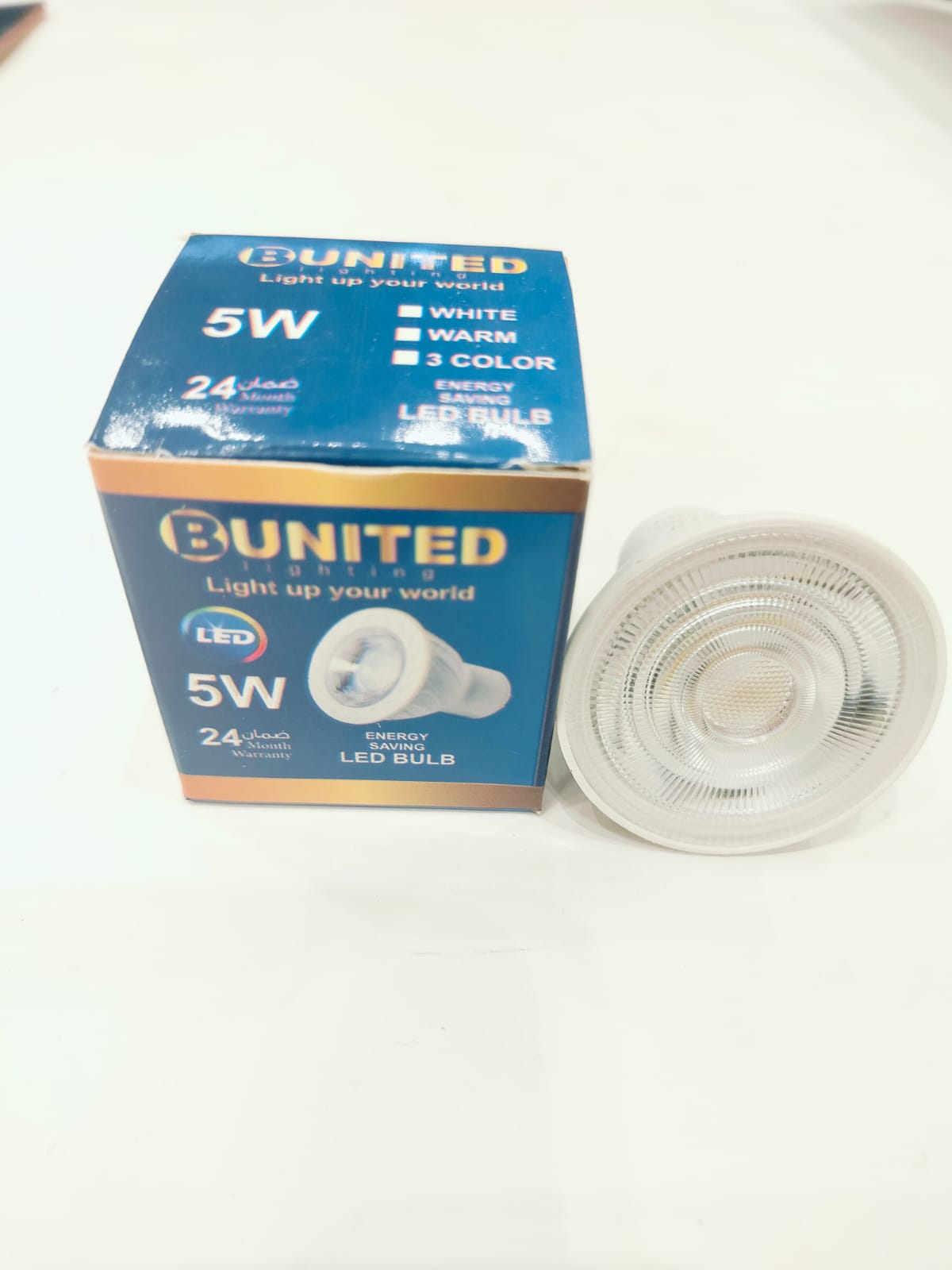 5W glass bulb, 3 lighting modes, B United