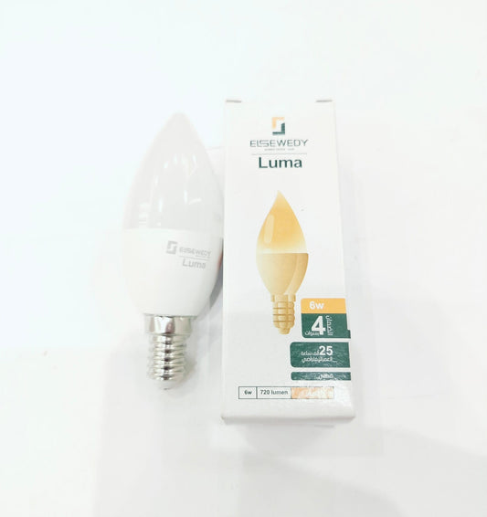 6W LED bulb, warm white light, Swedish made,