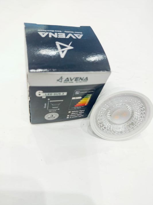 6W glass bulb, white, warm, or cool light, Avina brand